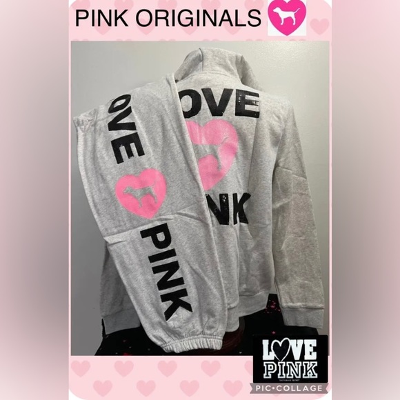 Victoria's Secret Pink Originals Bling fullzip
Hoodie & Sweatpants size Xl XXl - Picture 3 of 11